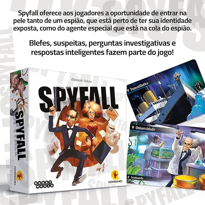 Tutorial de Spyfall, os jogadores tentam descobrir quem entre eles é o espião